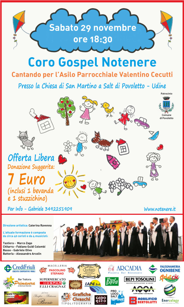 Coro Gospel Notenere per l'asilo parrocchiale